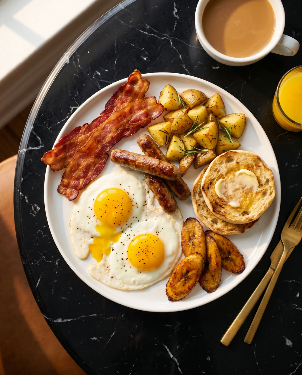 Great America breakfast plate from above