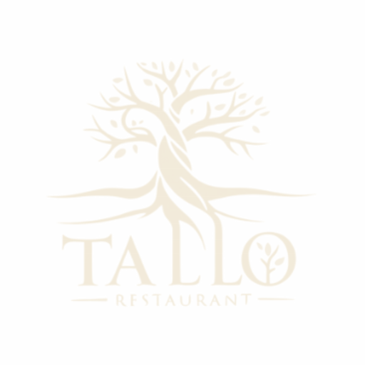 Tallo Restaurant & Bar logo — a tree with roots